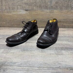 Sandro Moscoloni Brown Leather Cap Toe Oxford Shoe Men's Size 11